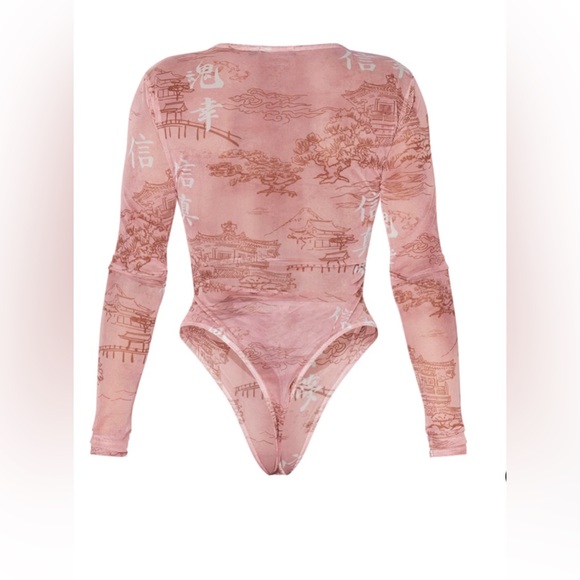 Rose Oriental Printed Mesh - Picture 3 of 8